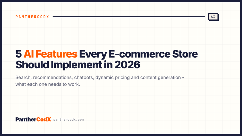 5 AI Features Every E-commerce Store Should Implement in 2026