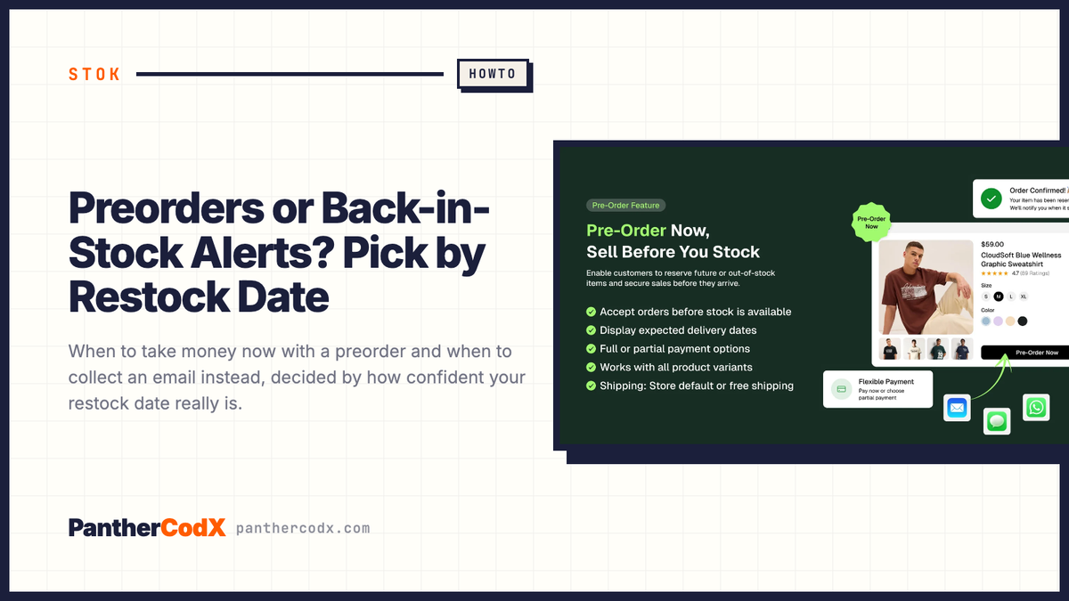 Preorders or Back-in-Stock Alerts? Pick by Restock Date — PantherCodX guide cover