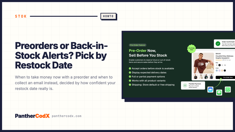Preorders or Back-in-Stock Alerts? Pick by Restock Date — PantherCodX guide cover