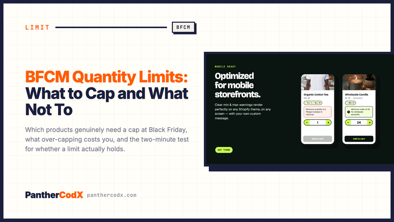 BFCM Quantity Limits: What to Cap and What Not To