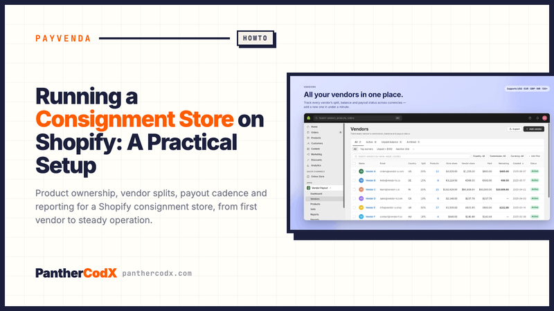 Running a Consignment Store on Shopify: A Practical Setup — PantherCodX guide cover