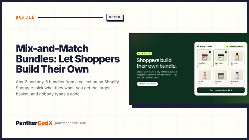 Mix-and-Match Bundles: Let Shoppers Build Their Own