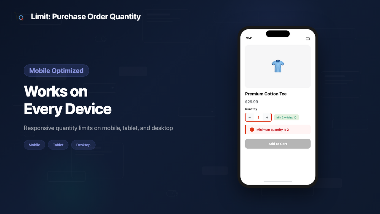 Limit: Purchase Order Quantity screenshot 7